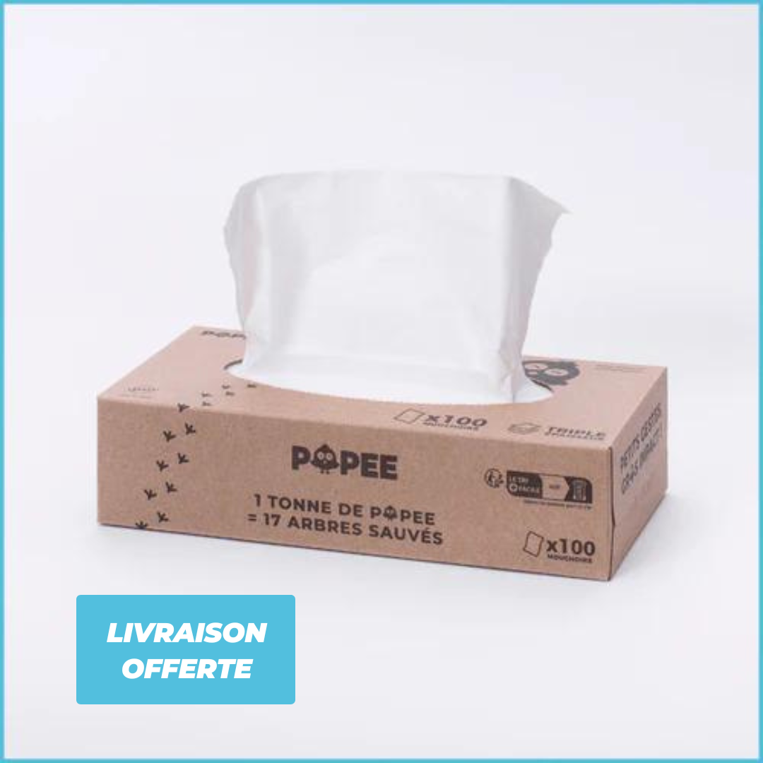 Mouchoirs POPEE : Format économique de 35 boîtes – Popee