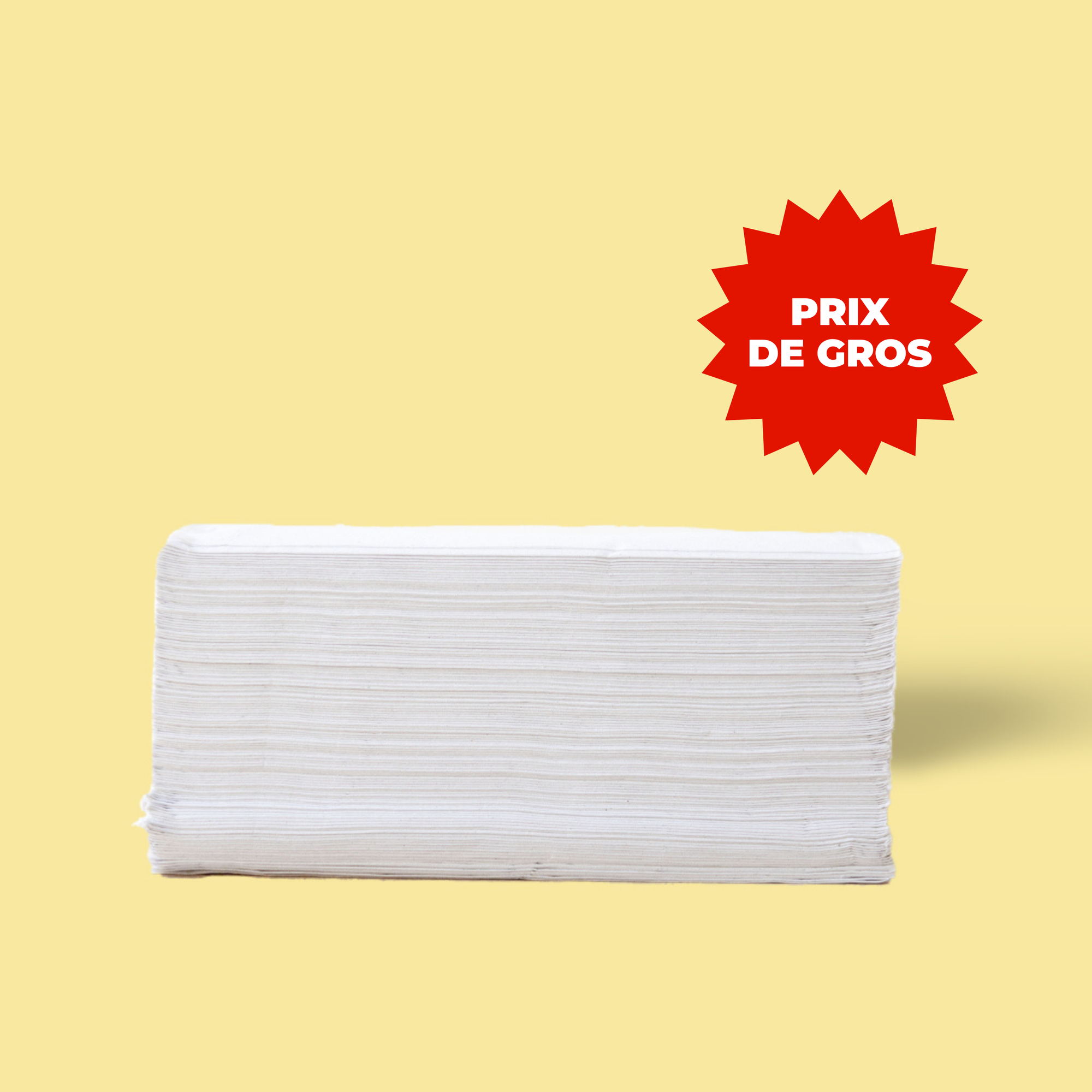 Essuie-mains pliés en W Popee vendus en lot, 100% recyclés, disponibles en gros pour les professionnels.