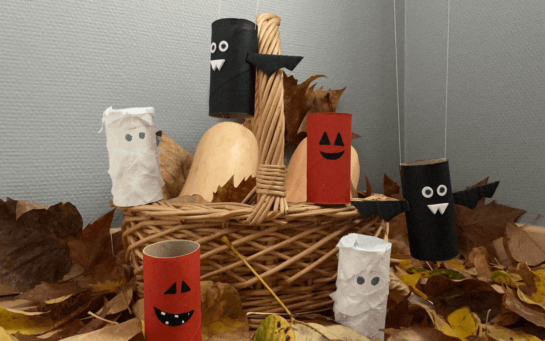 3 décorations d'Halloween avec des rouleaux de papier toilette - Popee