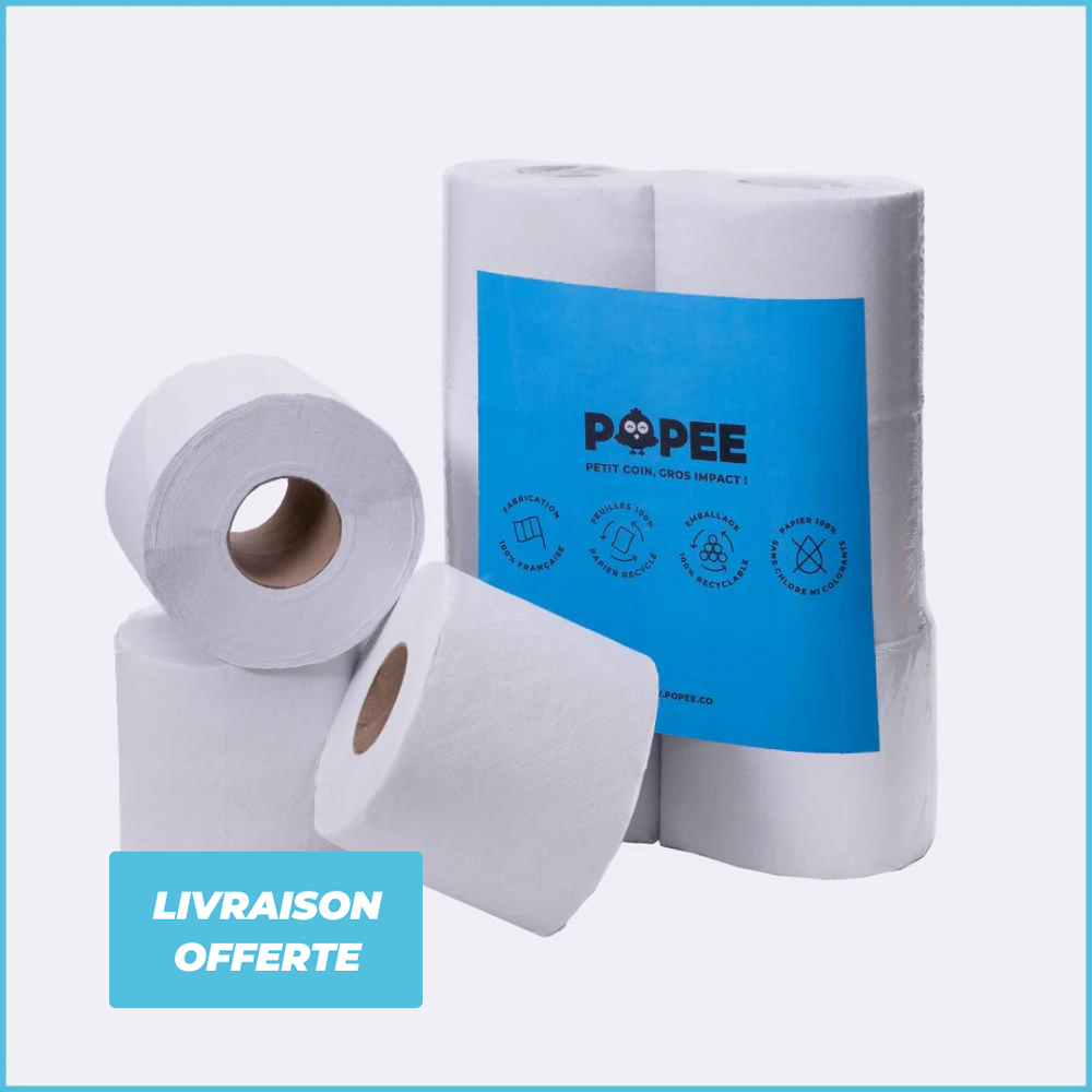Papier toilette 100% recyclé - Lot de 36 rouleaux, Papeco
