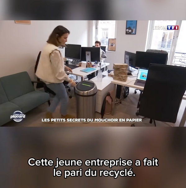 Les mouchoirs Popee au JT de TF1