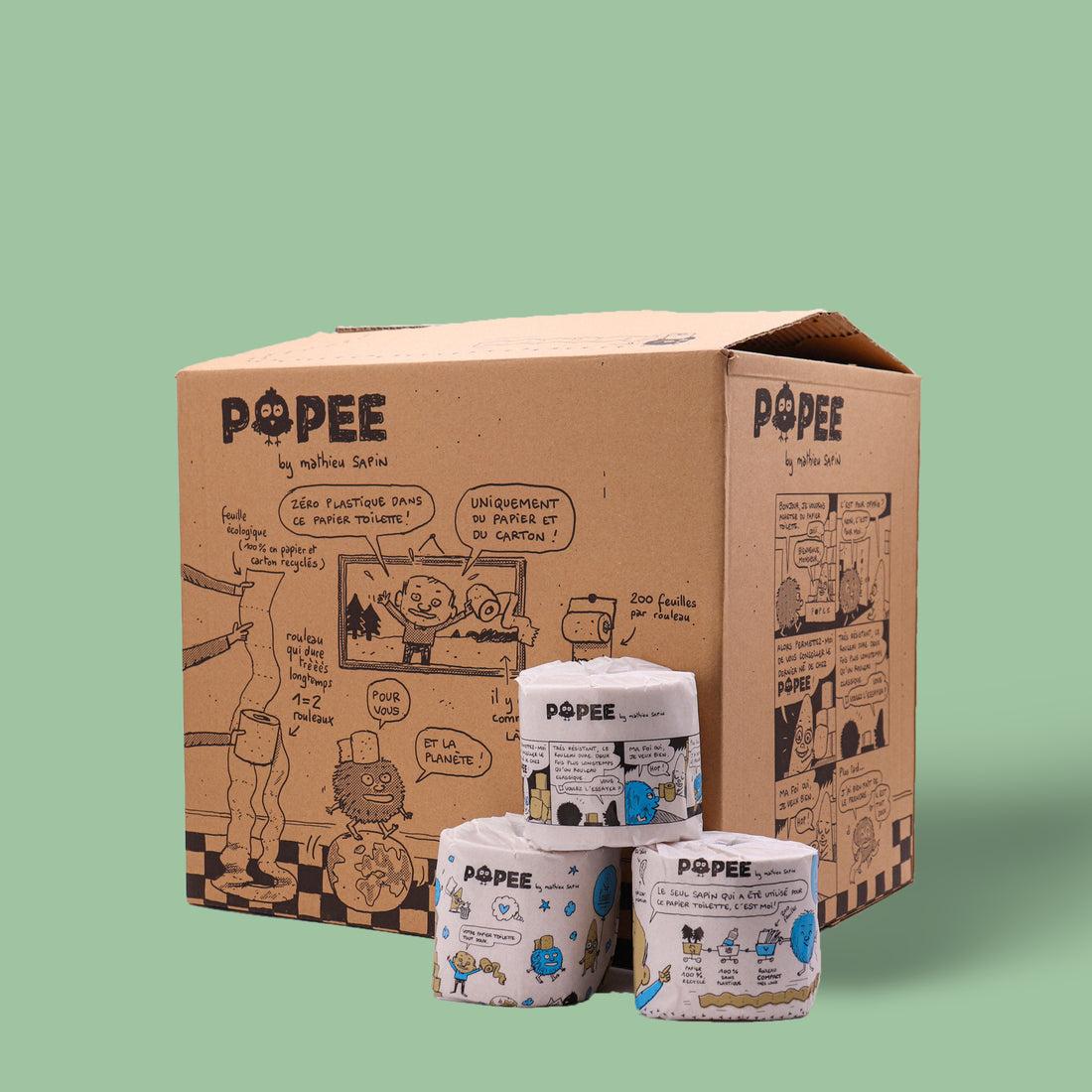 PAPIER TOILETTE Zéro plastique - 48 rouleaux