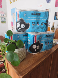 Papier toilette confort Popee à la maison des solidarités de Caen.