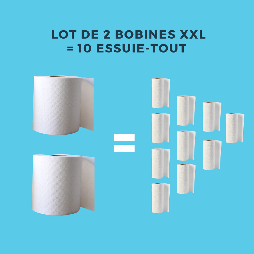 Essuie-tout XXL - 100% recyclé, Origine France Garantie – Popee