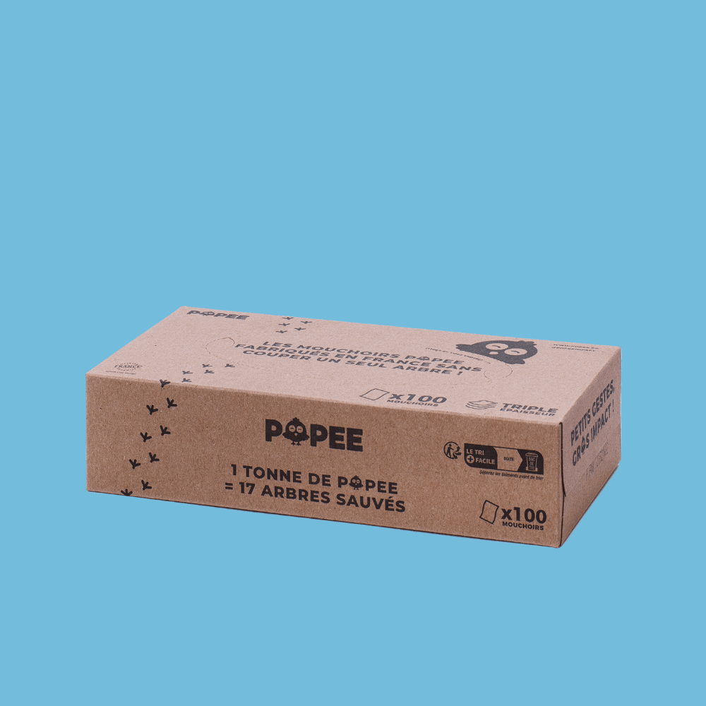 Mouchoirs pour peaux sensibles Popee - Palette de 700 boîtes - Popee