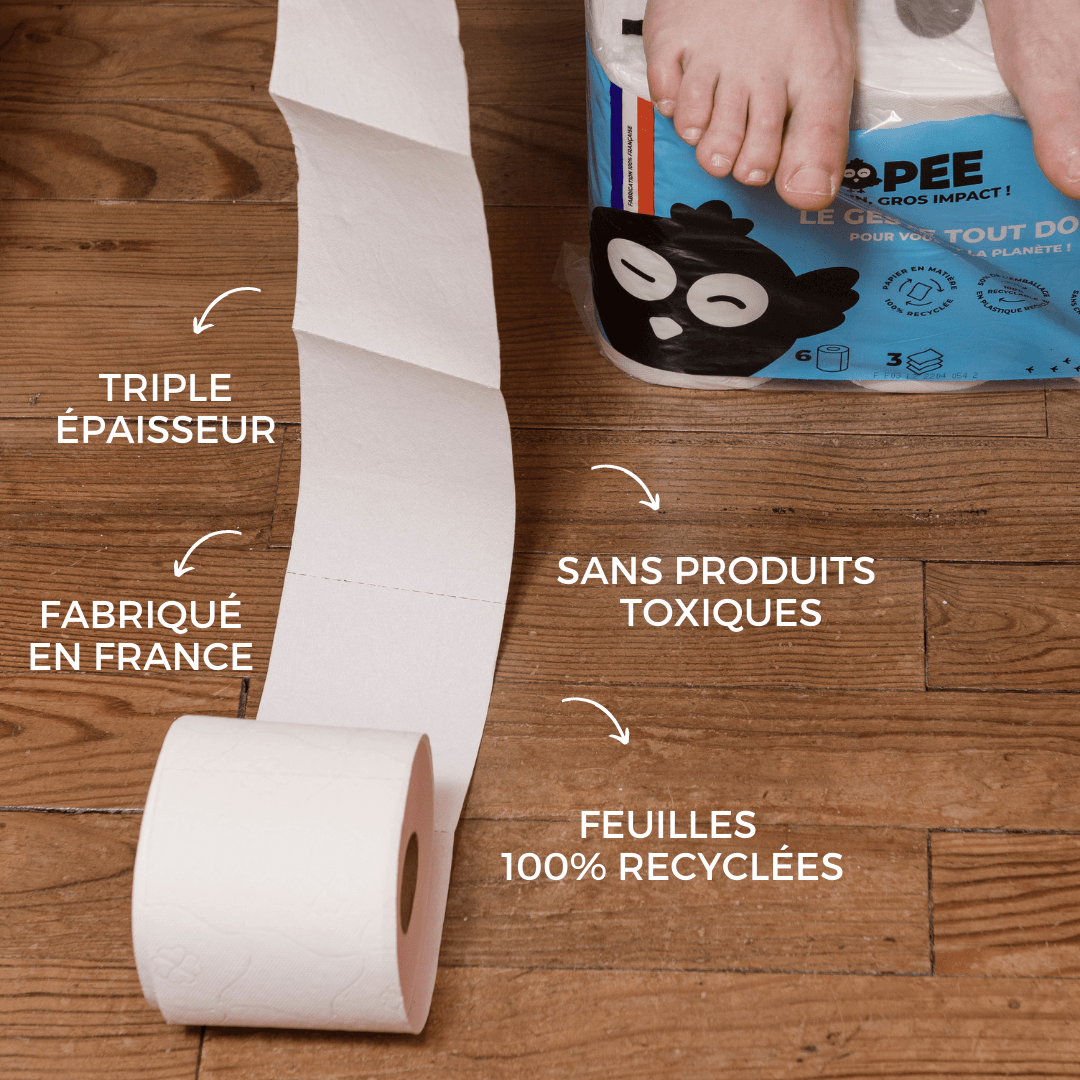 PAPIER TOILETTE - Ultra-confort, triple épaisseur - Popee