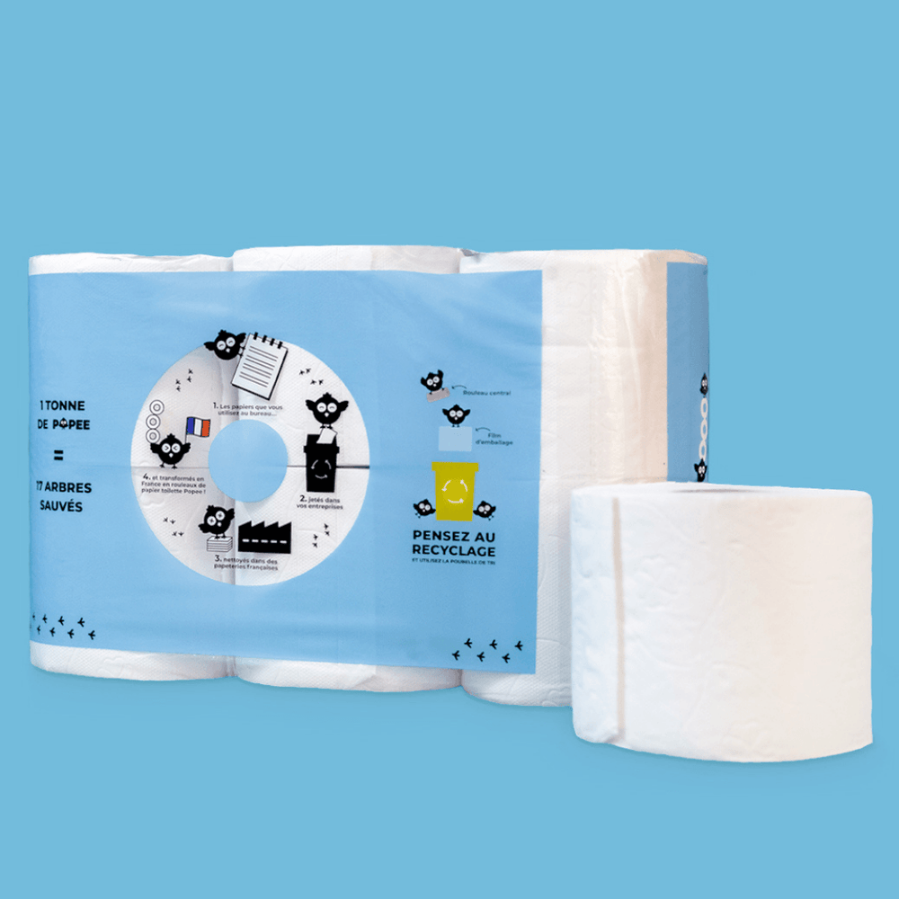 Papier toilette ultra-confort Popee - Palette de 168 packs - Popee