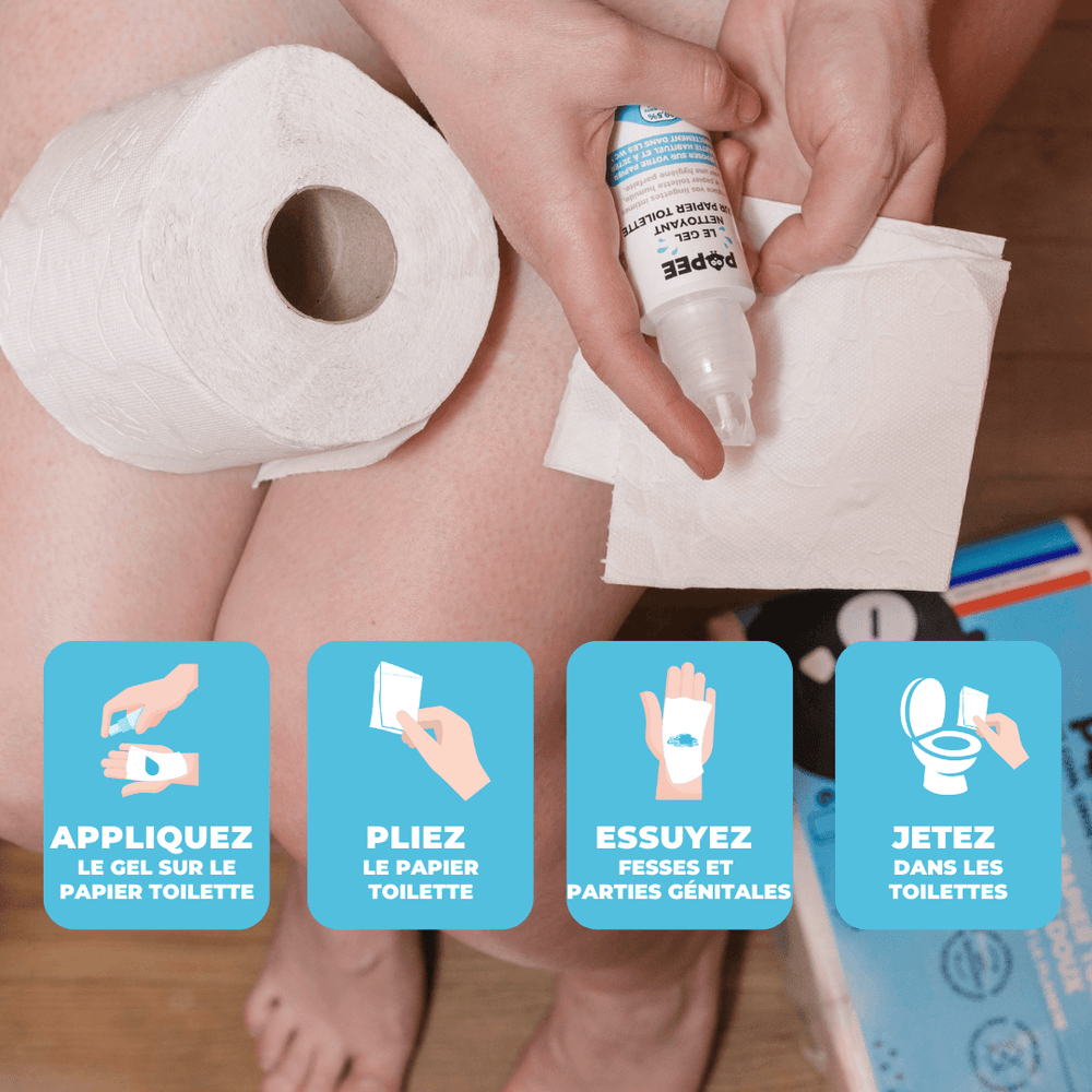 ROUTINE HYGIÈNE PARFAITE - Gel nettoyant + Papier toilette - Popee